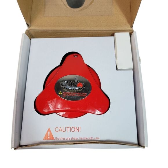 Grillbot Automatic Grill Cleaning Red Robot Built In Alarm And Time Open Box New - Picture 3 of 5